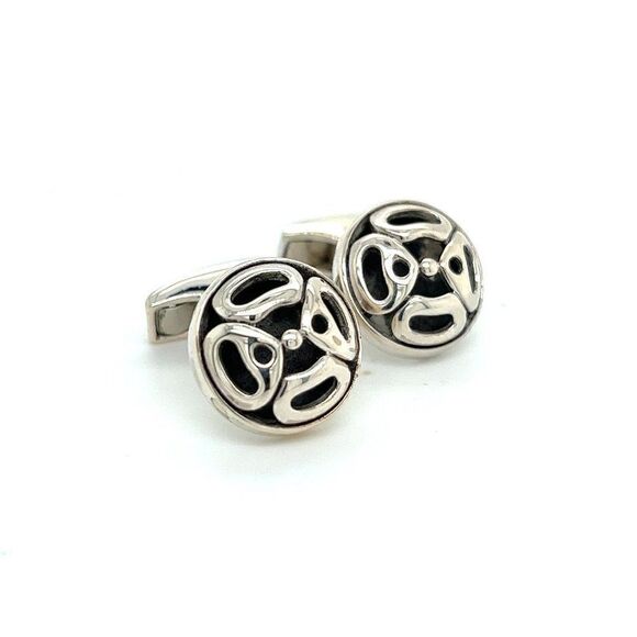 John Hardy Estate Mens Cufflinks Silver JH52 - Picture 3 of 8
